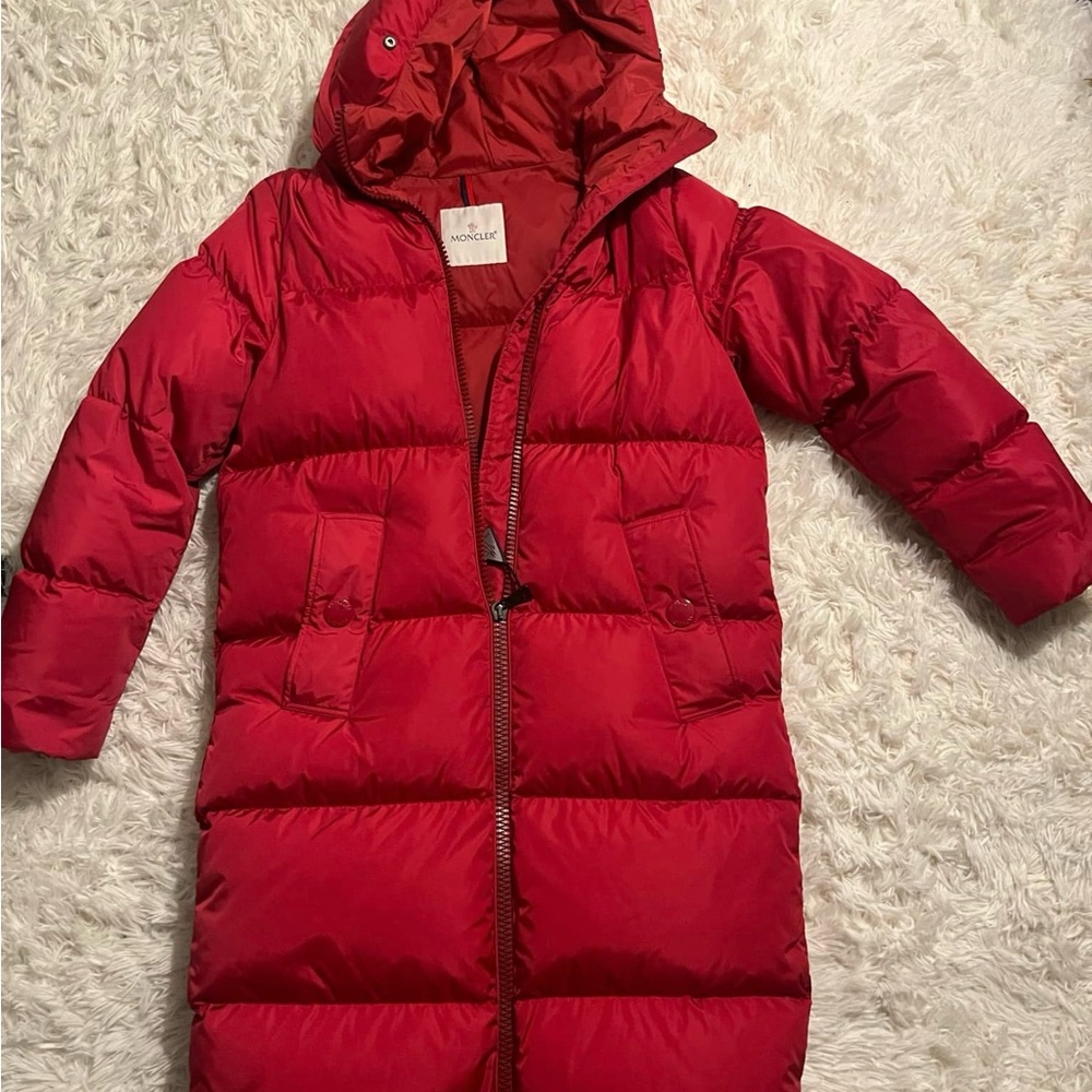 Moncler Red Puffer Coat